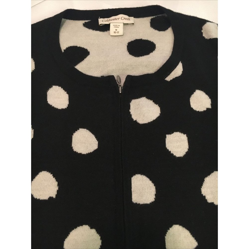 coldwater creek sweater cardigan M Zipper Front Wo